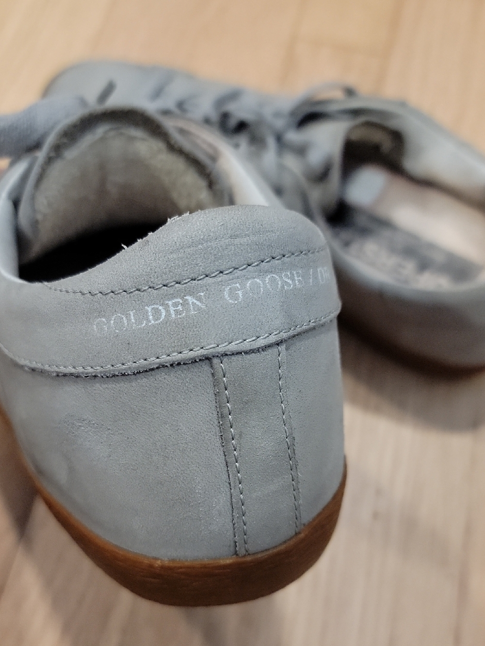 Matte Gray Golden Goose Superstar Sneakers - Picture 6 of 8